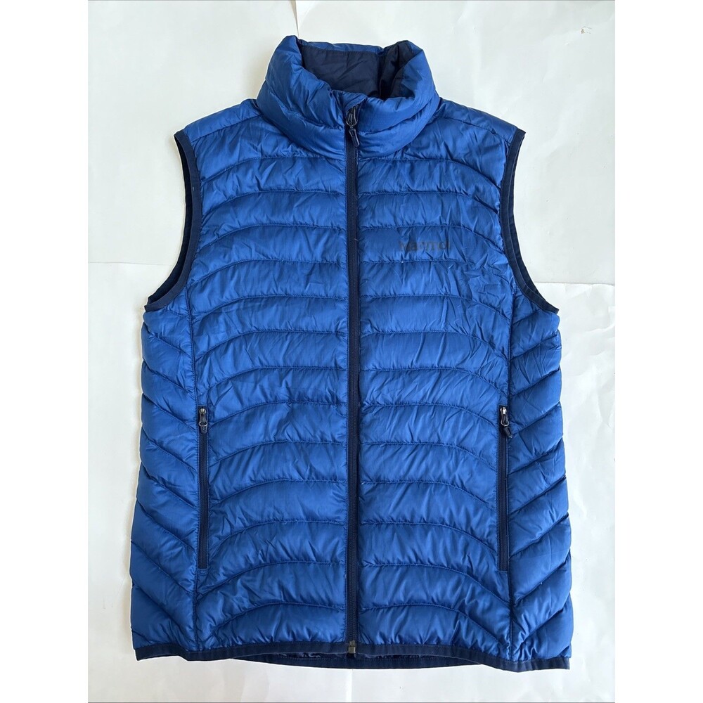 Mens Marmot 600 Fill Down Royal Blue Puffer Lightweight Packable Vest Size S